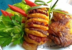 sült csirkecomb legyező burgonya2