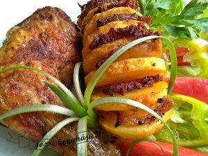 sült csirkecomb legyező burgonya3